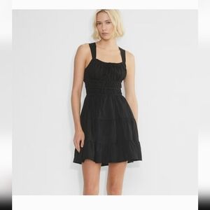Aritzia Sunday Best Martine Poplin Dress Size XS Black